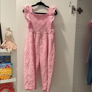 Pink Ruffled Kids Jumpsuit